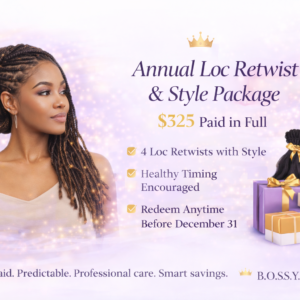 Annual Loc Retwist & Style Package